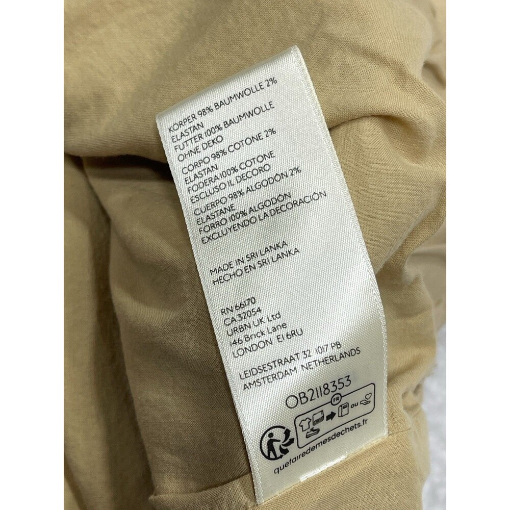 Anthropologie Maeve Cropped Trench Coat Khaki Double Breasted Preppy Size XL NWT - Picture 11 of 14